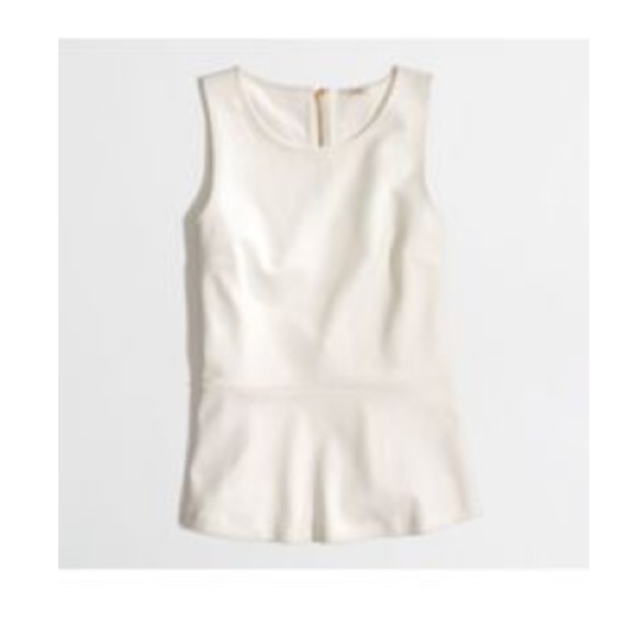 J. Crew Factory Tops - JCrew Factory Ponte Peplum Top